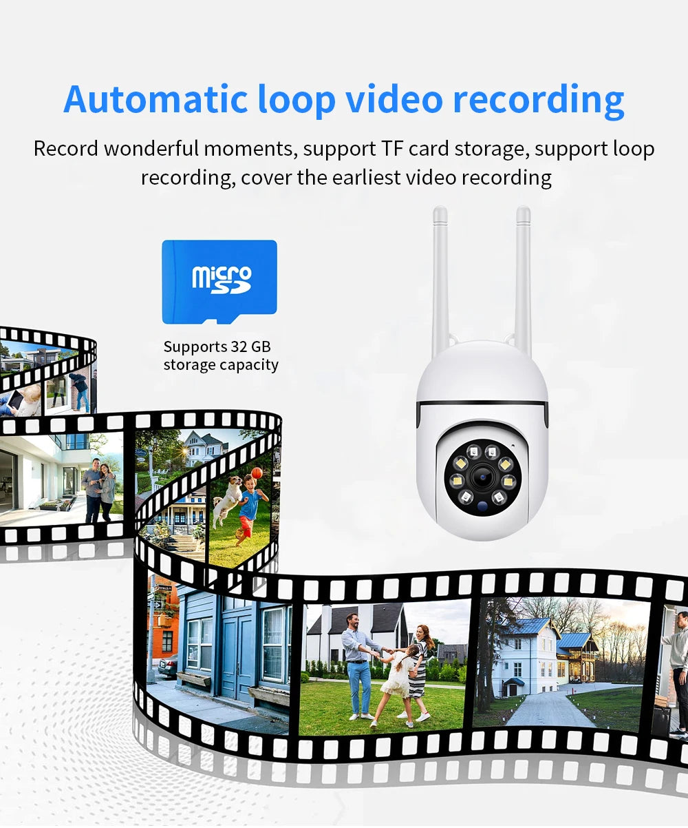 8MP Wifi IP Wireless Security Surveillance PTZ Camera 4X Zoom Cameras Tracking Two-way - Security Camera - view 6