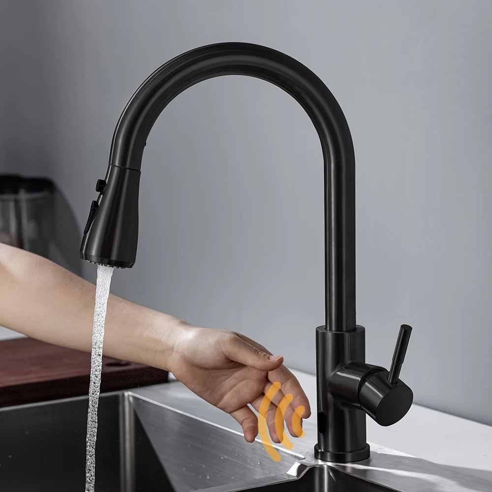 Smart Touchless Kitchen Faucets Crane For Sensor Kitchen Water Tap Sink Mixer Rotate - Kitchen Faucet - view 8