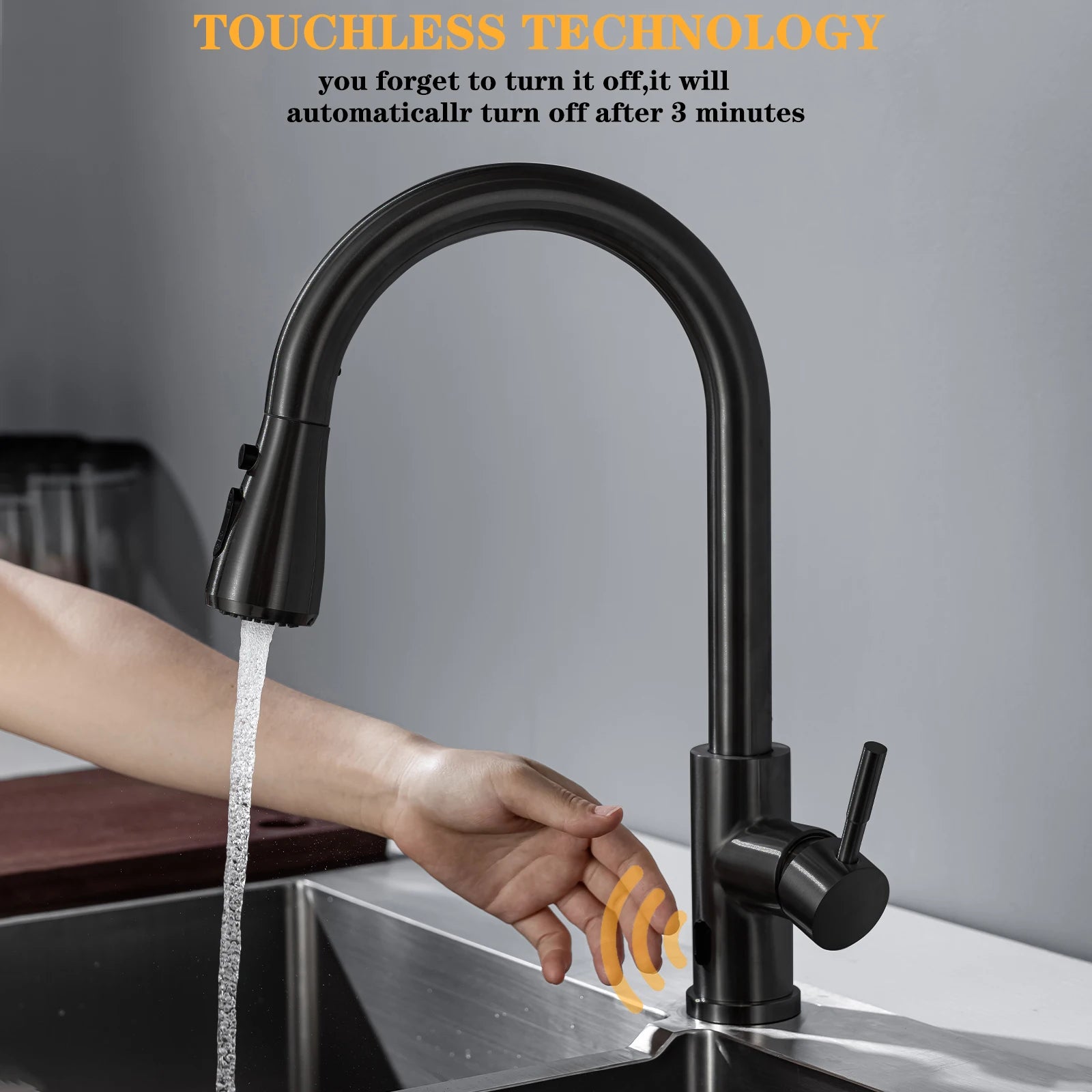 Smart Touchless Kitchen Faucets Crane For Sensor Kitchen Water Tap Sink Mixer Rotate - Kitchen Faucet - view 2