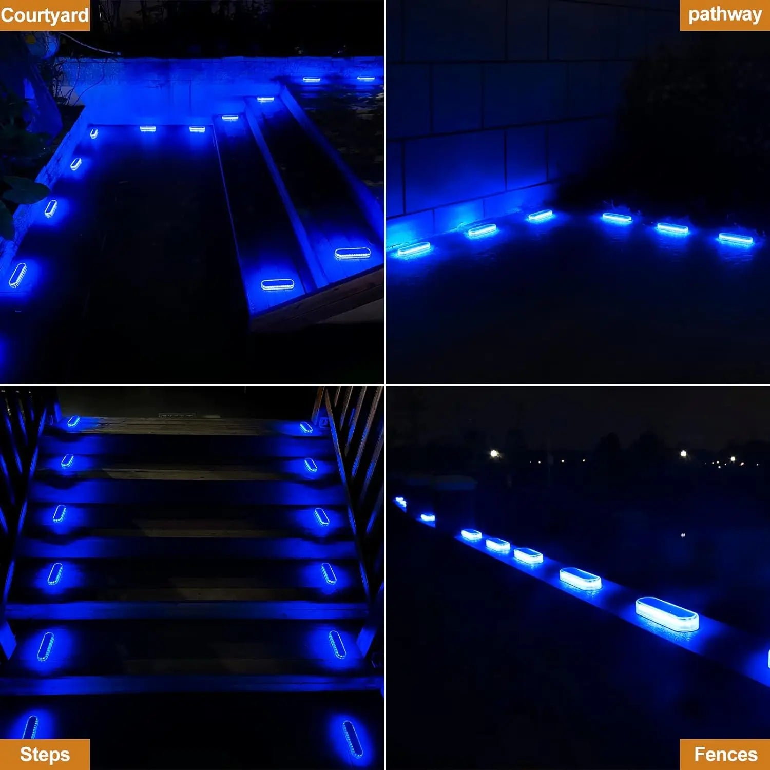 Solar Deck Light Outdoor Solar Lighting Stair Lamp Waterproof IP68 30 LEDs For Railing - Solar Light - view 6