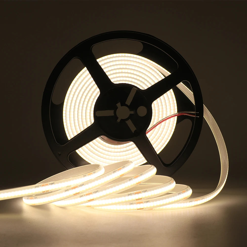 1-20M IP68 Waterproof COB LED Strip 12V 24V 320LEDs/M RA90 Flexible Light Bar Kitchen - LED Strip Light - view 7