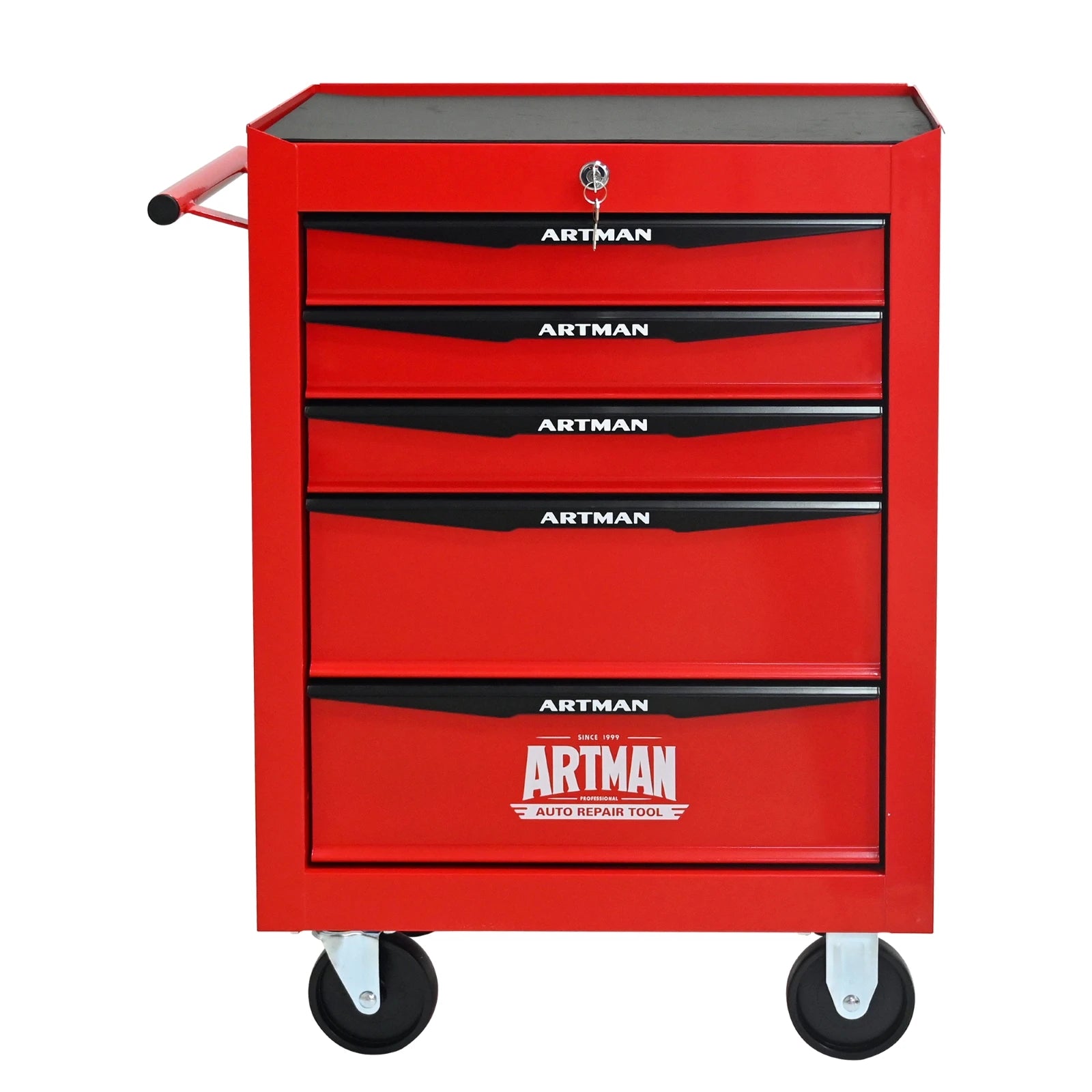 Rolling Metal Tool Chest with 5 Drawers, 20" 5-Drawer Tool Chest Cabinet with Ball - Cabinet Organizer - view 2