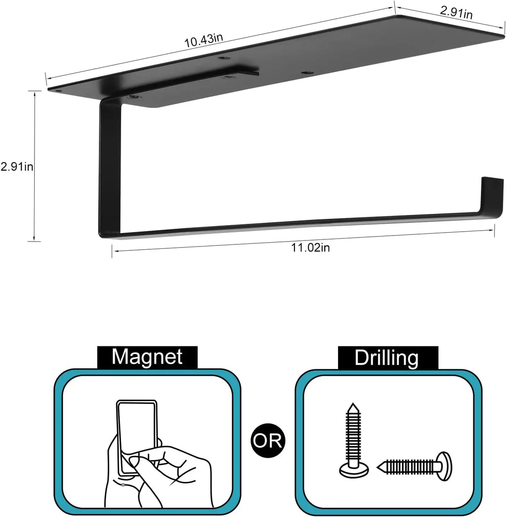 2-piece set of magnetic tissue holder, magnetic and drilled tissue holder wall - Organizer - view 8