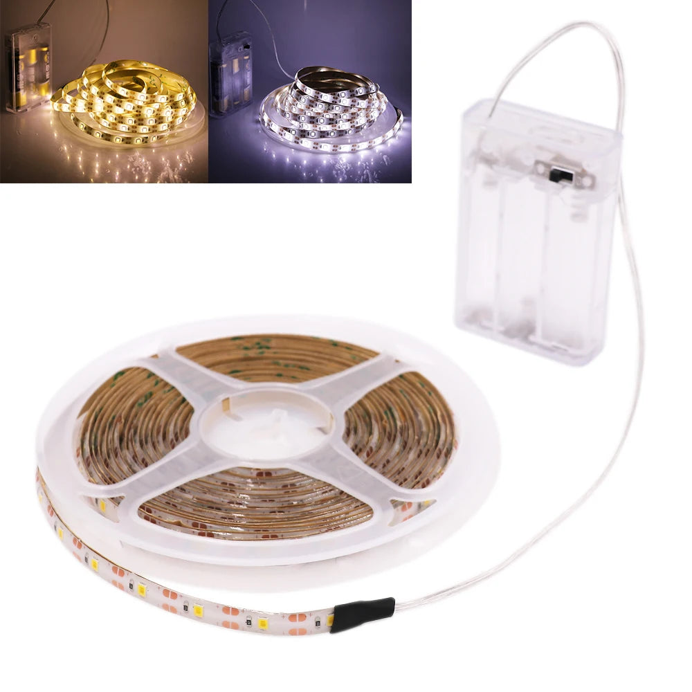 3AA Battery Power Led Strip Light 5V SMD2835 1M 2M 3M 4M 5M Flexible - LED Strip Light