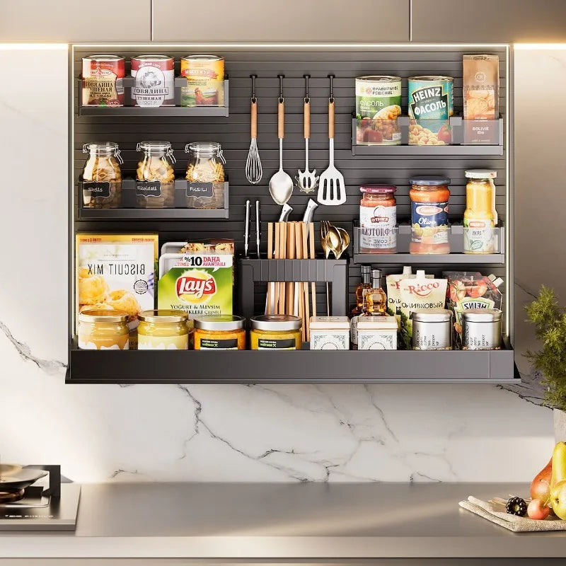 Kitchen cabinet drop-down seasoning basket vertical lift basket electric intelligent - Cabinet Organizer - view 6