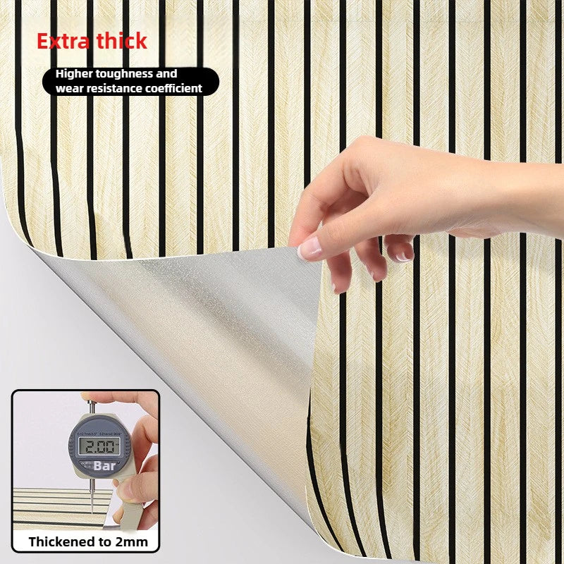 Thick Brown Grid Peel and Stick Wallpaper Faux Plaid Design Waterproof and - Home Improvement - view 4