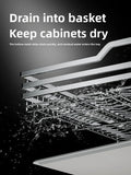 Easy Installation Pull, Kitchen Cabinet 304 Stainless Steel Double Drawer Cupboard - Cabinet Organizer
