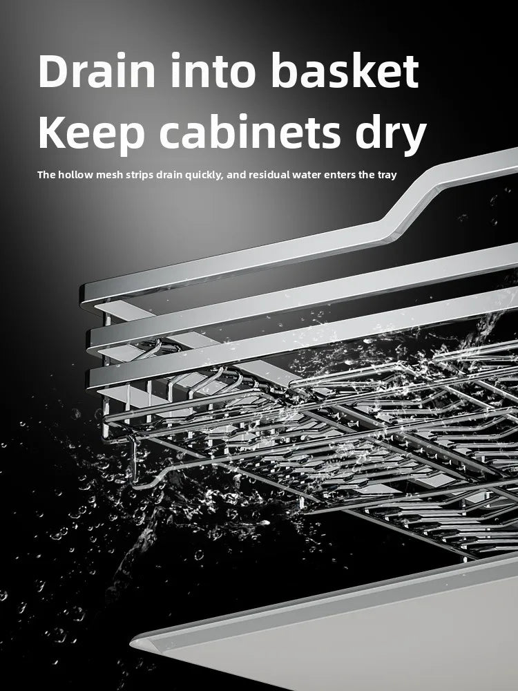 Easy Installation Pull, Kitchen Cabinet 304 Stainless Steel Double Drawer Cupboard - Cabinet Organizer