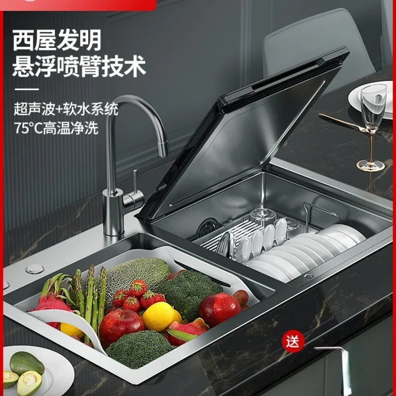 Sink Dishwasher Automatic Household Embedded Thermal drying Quick cleaning of fruits - Floor Mat - view 4