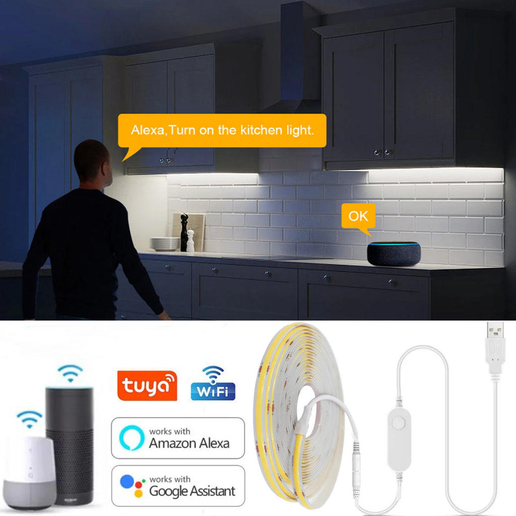 Tuya WiFi COB LED Strip Tuya Smart Life APP Control Dimmable LED Strip Light - LED Strip Light - view 5