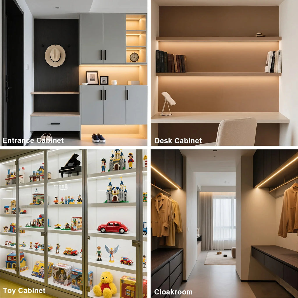 Under Cabinet COB LED Strip Light Collection Display Closet Bookcase Wardrobe Lamp - Cabinet Organizer - view 6