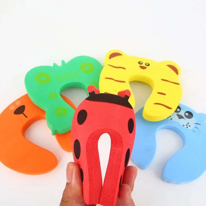 Cute Cartoon Animal Door Stoppers - 5 Pcs Silicone Doorway Jammer for Baby Safety - Home Improvement - view 2