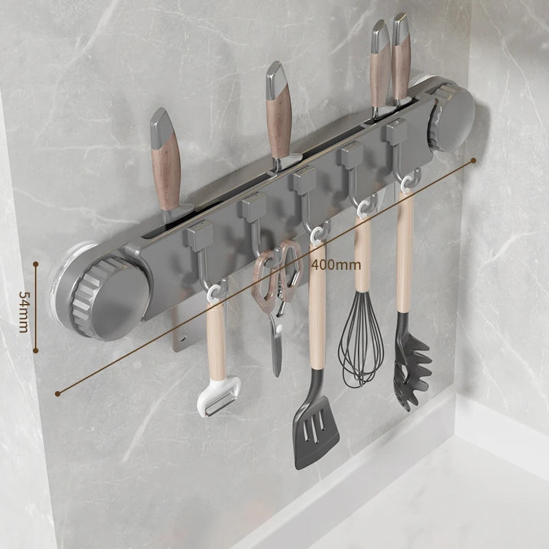 Household Kitchen Plastic Suction Cup Hook Storage Rack Wall Hanging Space Saving - Storage Shelf - view 8