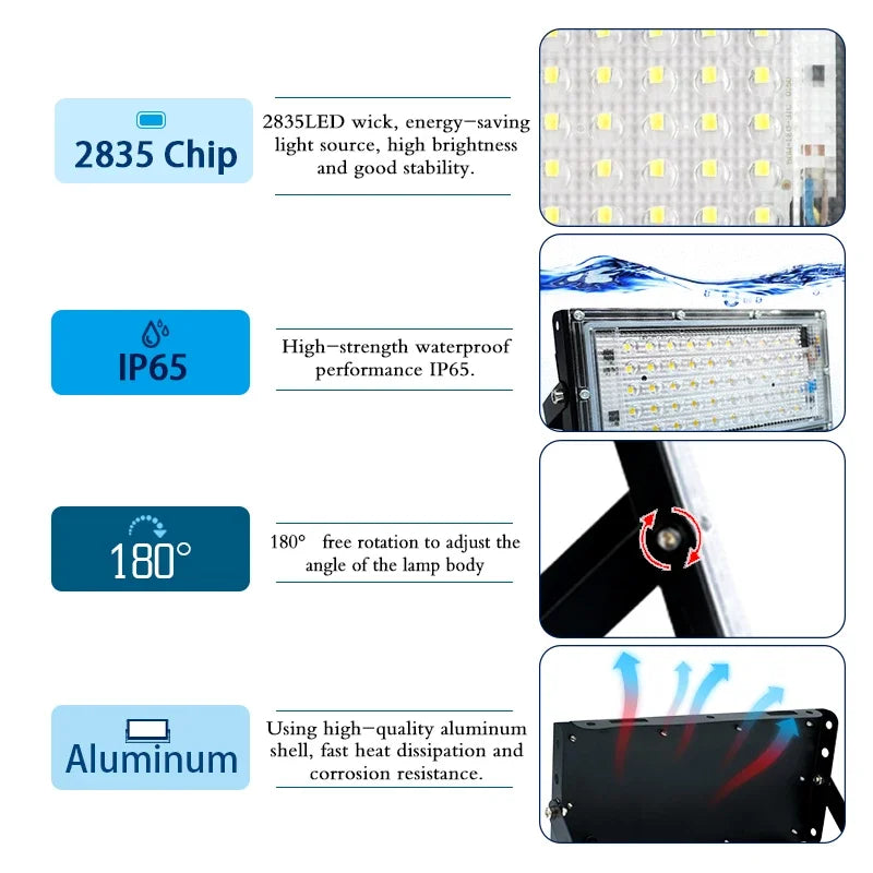 LED Flood Light 220V 110V FloodLight 50W LED Street Lamp Waterproof Landscape Lighting - LED Flood Light - view 3