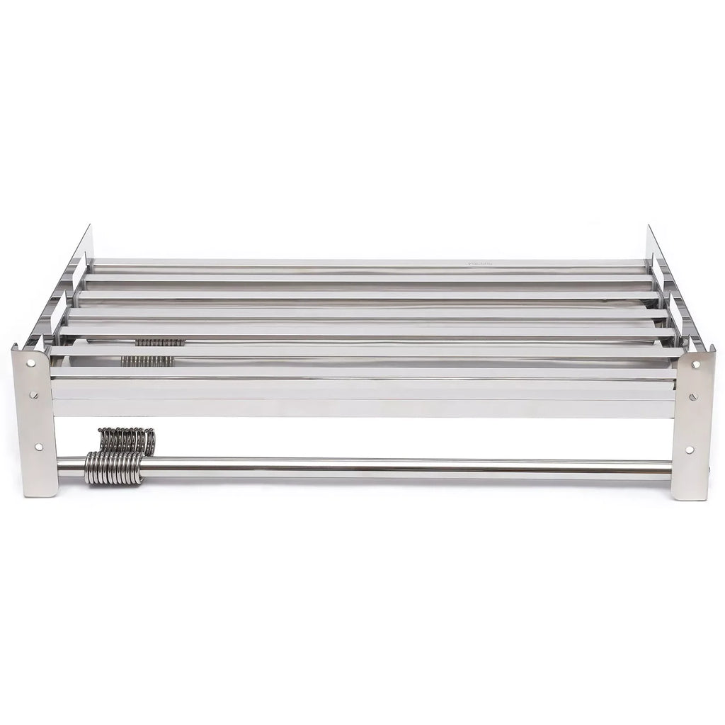 Wall Mount Microwave Oven Shelf Kitchen Item Storage Bracket With 12 Hooks SS201 Stainless - Storage Shelf - view 4