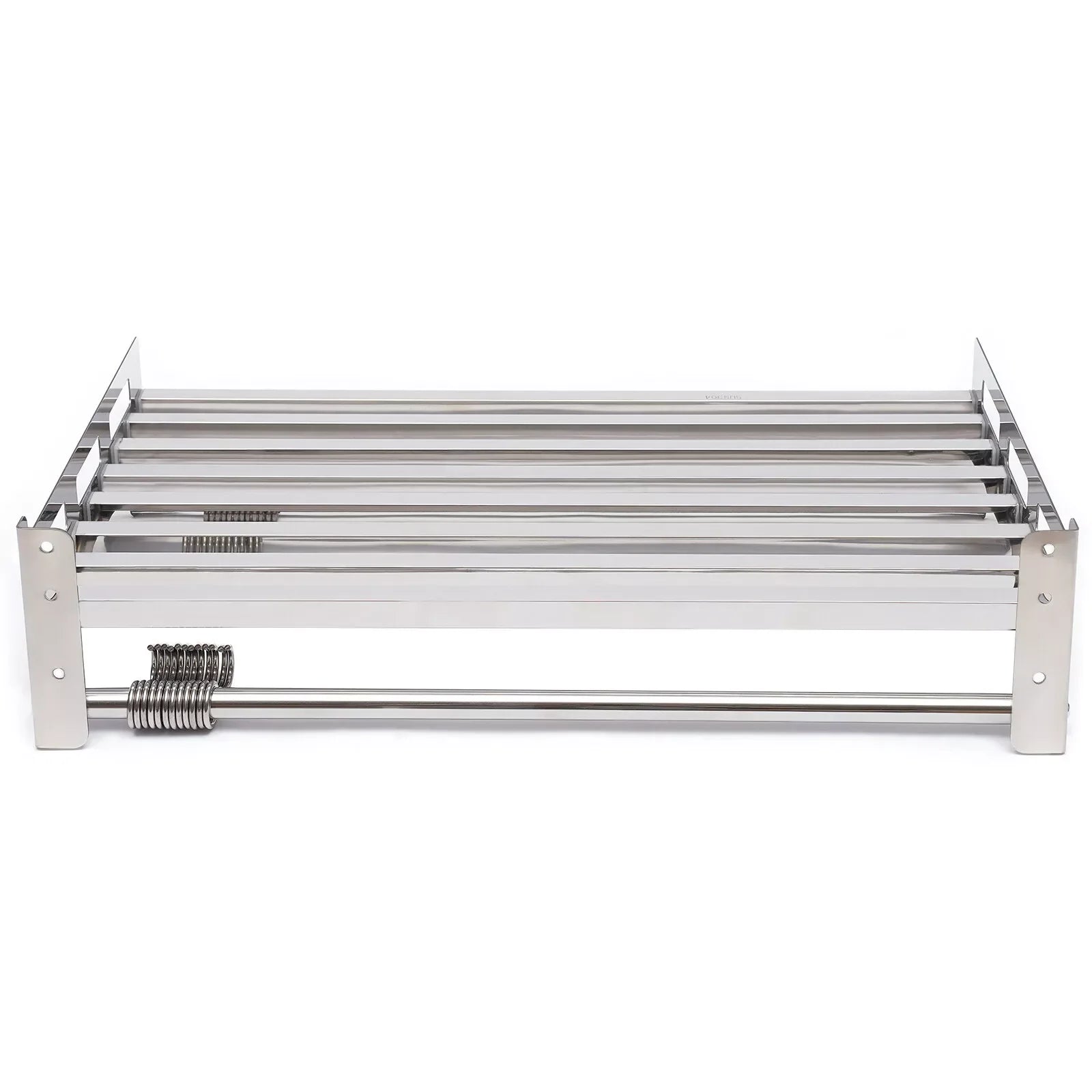 Wall Mount Microwave Oven Shelf Kitchen Item Storage Bracket With 12 Hooks SS201 Stainless - Storage Shelf - view 4