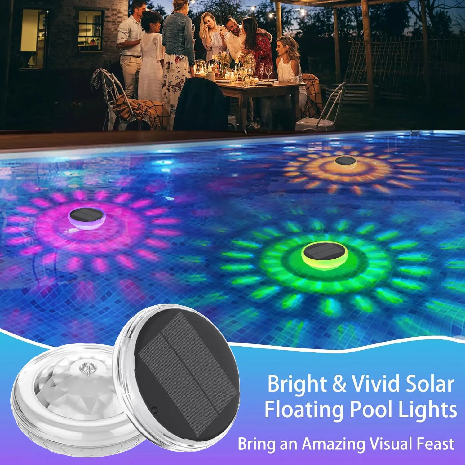 Solar Floating Light Swimming Pool Waterproof LED Solar Power Multi Color Changing - Solar Light - view 7
