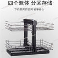 Stainless Steel Corner Kitchen Cabinet Organizer Expandable Storage Basket Corner - Cabinet Organizer