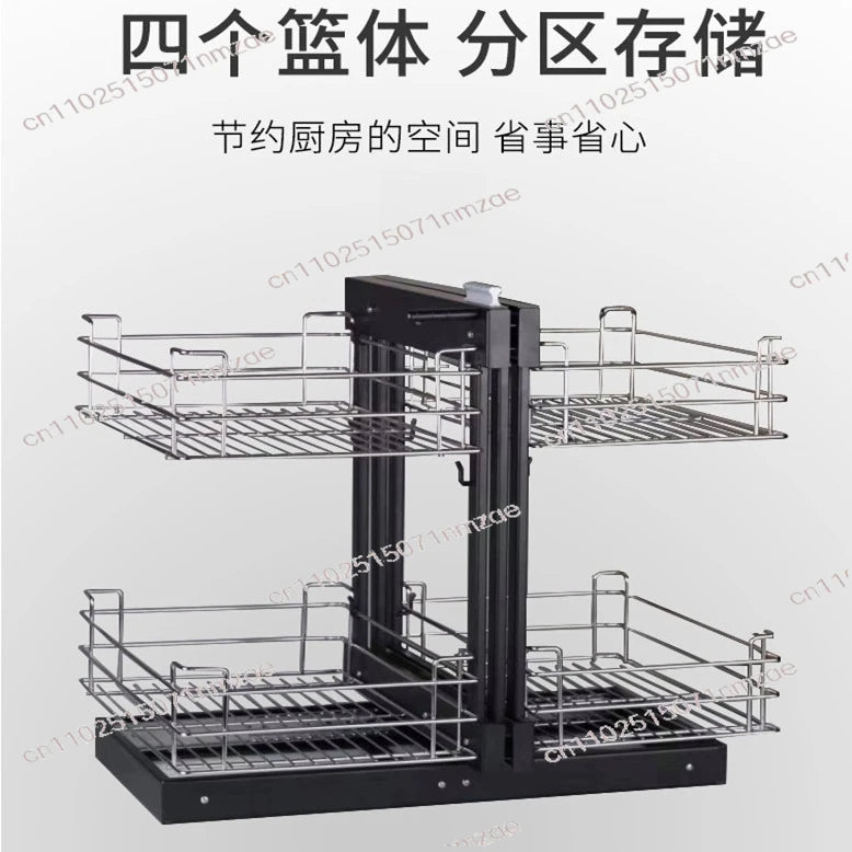 Stainless Steel Corner Kitchen Cabinet Organizer Expandable Storage Basket Corner - Cabinet Organizer