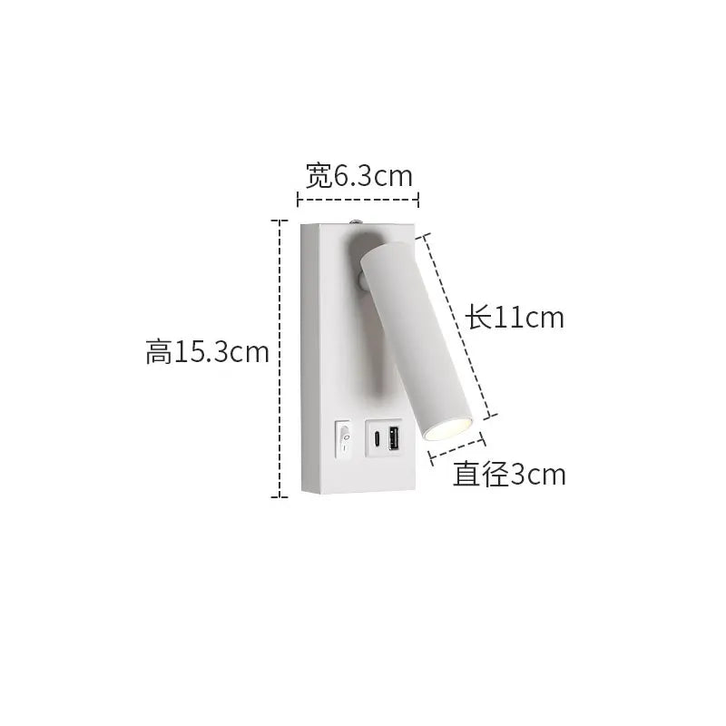 Bedhead Reading Light USB+Type-C Charging Surface mounted Multi functional Rotating - Home Improvement - view 8