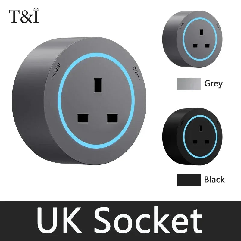Rail Track Socket UK EU US Standard Round Romovable Adapter Socket Home Kitchen Meeting - Storage Shelf - view 7