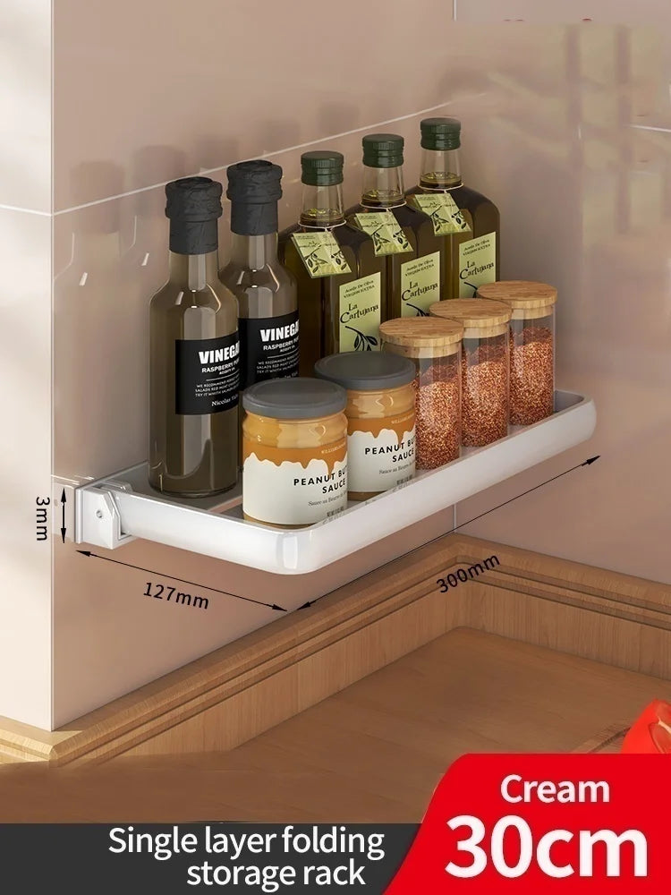 Foldable kitchen Storage Rack Fridge Organizer Storage Tray Clear Food Storage - Cabinet Organizer - view 7