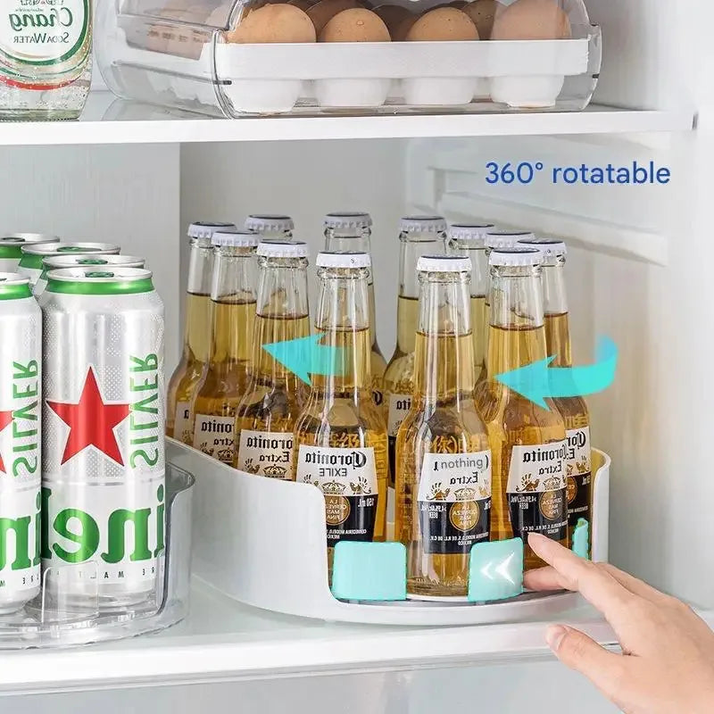 360 ° Rotating Tray Lazy Susan Fridge Organizer Turntable Storage Tray Clear Food Storage - Cabinet Organizer - view 4