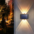 Solar Wall Lamp Outdoor 4/10/16LEDs Warm Light Waterproof Up And Down Luminous - Solar Light