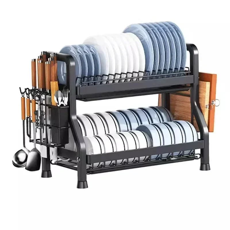 2/3 Tier Accessories For Kitchen Utensils Alacena Set Large Rust-proof Rack Dish - Storage Shelf - view 6
