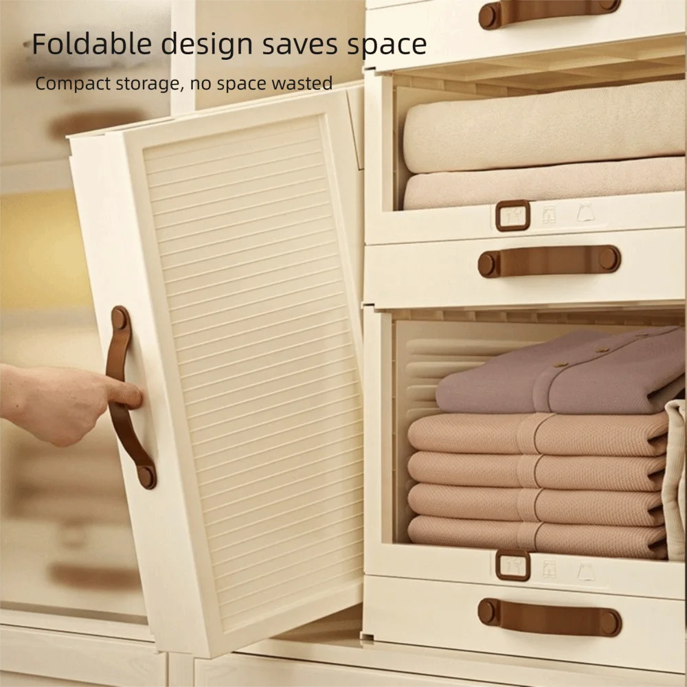 Household Plastic Drawer Organizer Foldable Pull Out Cabinet Storage Stackable With - Cabinet Organizer