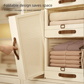 Household Plastic Drawer Organizer Foldable Pull Out Cabinet Storage Stackable With - Cabinet Organizer