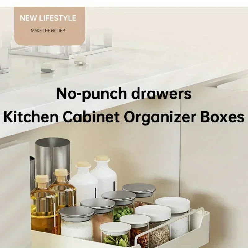 Multifunctional Acrylic Dividers For Kitchen Accessories Type Storage Rack Pull Out - Cabinet Organizer - view 4