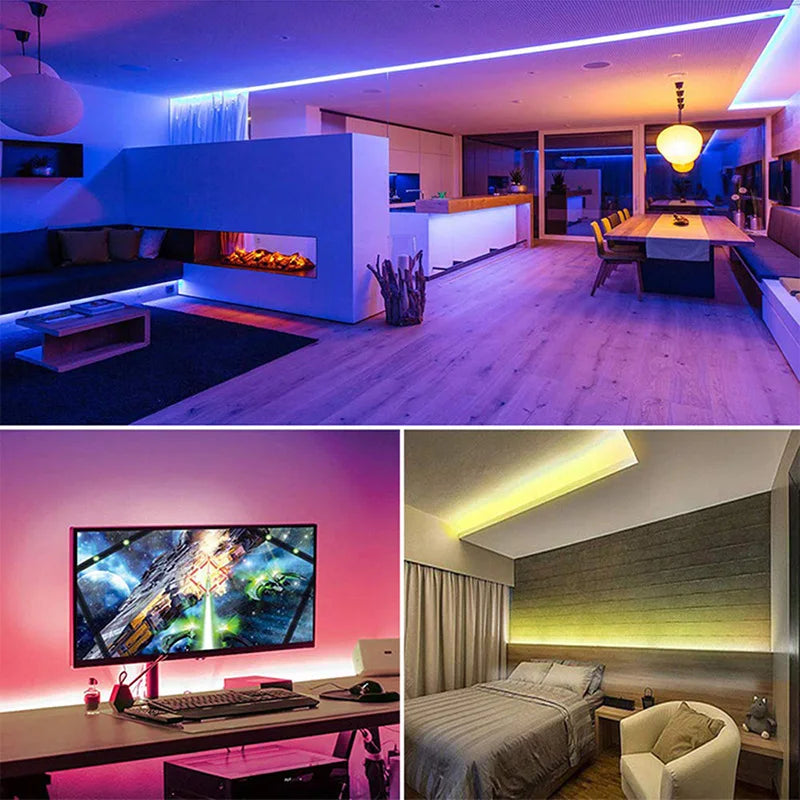 AC220V 230V 5M 600 LED Strip 2835 120LEDs/m Home Lamp Strip Red Ice Blue - LED Strip Light - view 6
