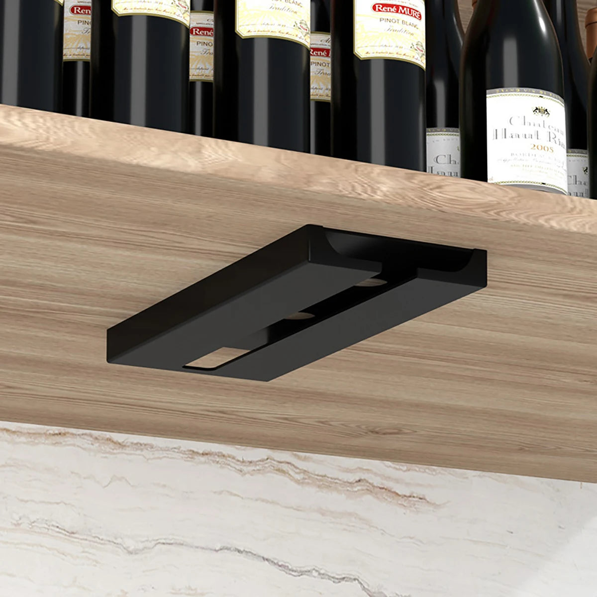Under Cabinet Upside Down Wine Glass Holder - For Wine Glasses/Champagne Glasses - Cabinet Organizer - view 7