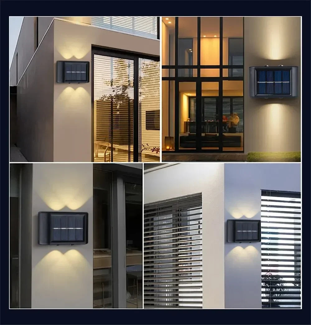 Solar Outdoor Wall Light 2-12 LED Waterproof Garden Light Balustrade Decorative - Solar Light - view 2