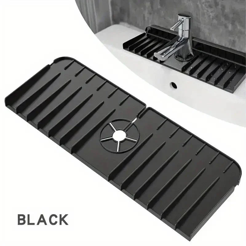 Silicone Faucet Mat Dish Soap Sponge Holder Sink Kitchen Countertop Drying Mat - Kitchen Faucet - view 8