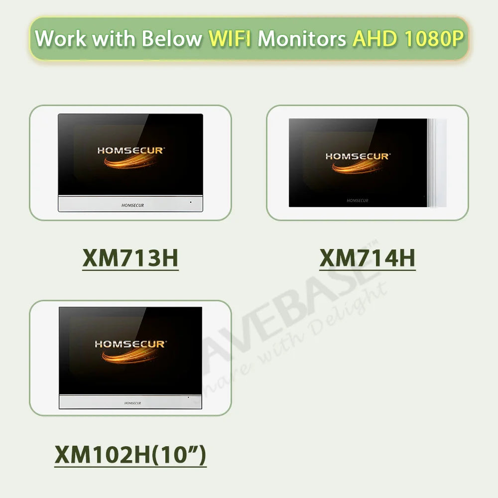4 Wire Waterproof IP65 HD Doorbell Camera 120° Wide Angle for HOMSECUR Tuya WiFi - Security Camera - view 2