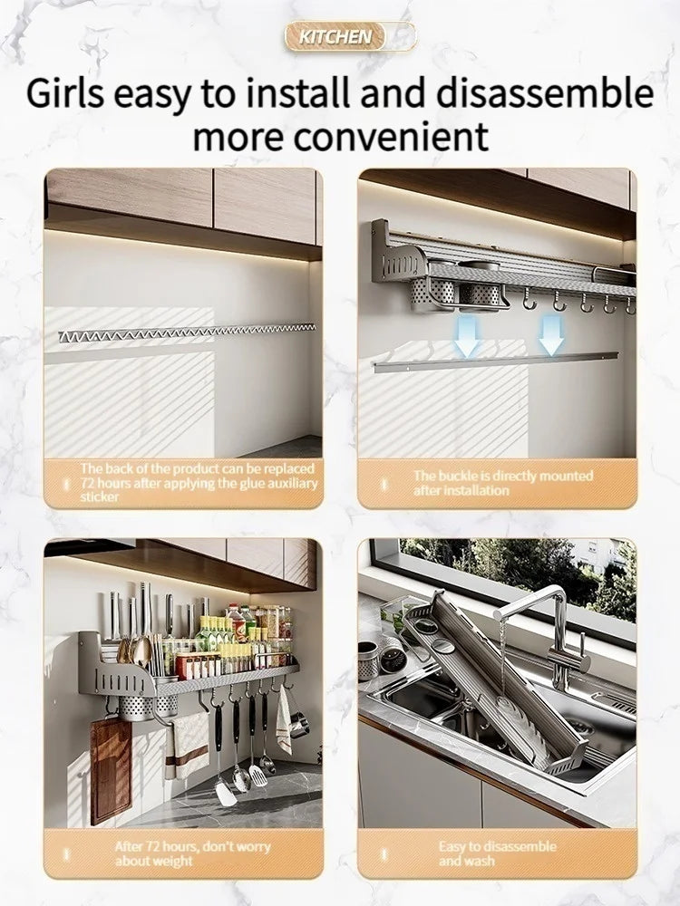 Kitchen Spice Storage Knives Holder Knife Stand Spice Rack Organizer Knives Holder - Cabinet Organizer - view 6