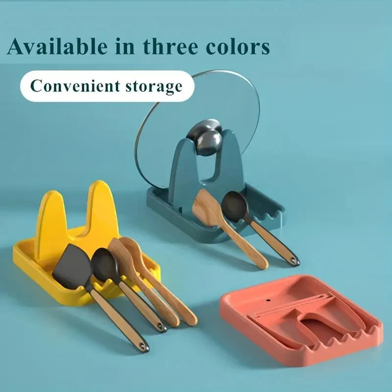 Foldable Pot Holder Plastic Spoon Holder Vertical Kitchen Storage Rack Suitable For - Storage Shelf