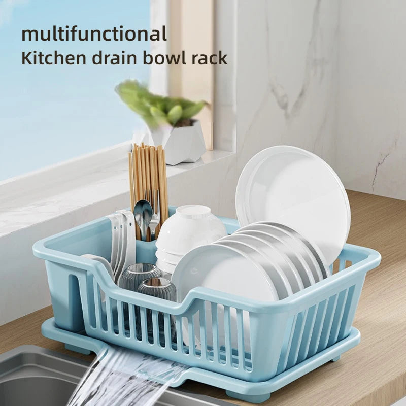 New Pull basket Kitchen cabinet 2-layer drawer Bowl Plastic Drain Basket Space Bowl Rack - Cabinet Organizer