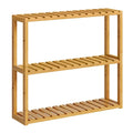 Bamboo Bathroom Shelf, 3Tier Adjustable Plants Rack, WallMounted or Stand, in the - Storage Shelf