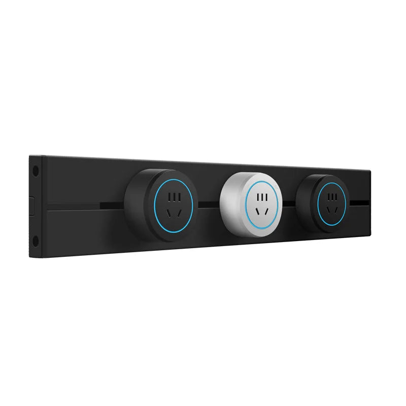 Wall Power Rail Socket High End Home Kitchen Office 8000w Track Socket EU/FR/US/UK - Storage Shelf - view 7