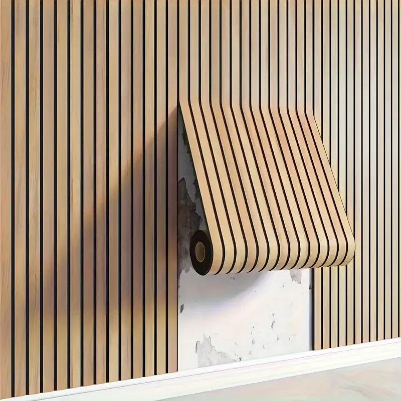 Thick Brown Grid Peel and Stick Wallpaper Faux Plaid Design Waterproof and - Home Improvement