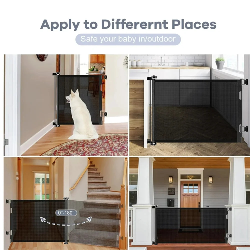 Retractable Baby Gate, 34in Extra Tall Baby Safety Gate, 71" Wide Baby Gate Dog - Safety Gate - view 4