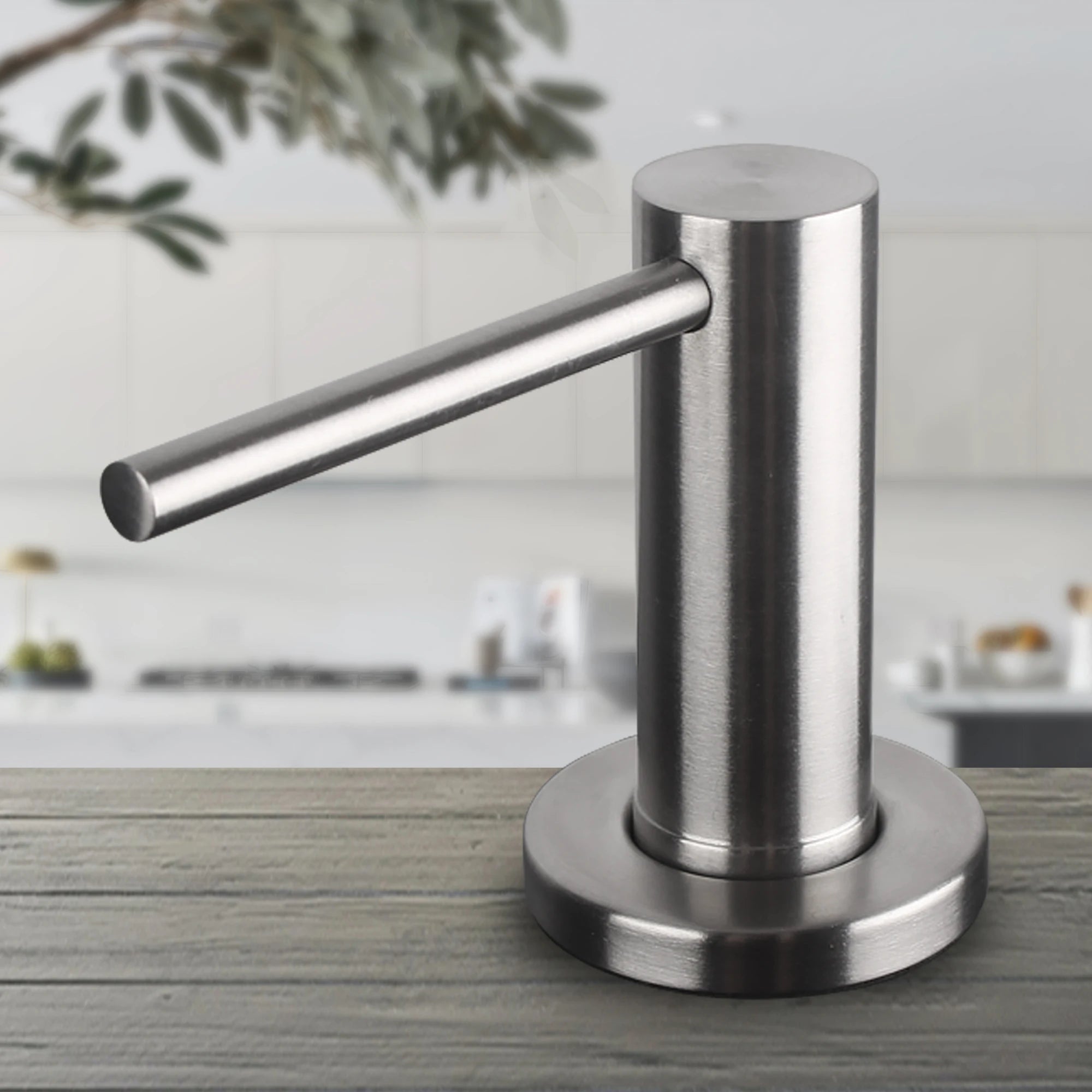 Solid 304 Stainless Steel Soap Dispenser for Kitchen Sink with 17 OZ Bottle and - Home Improvement
