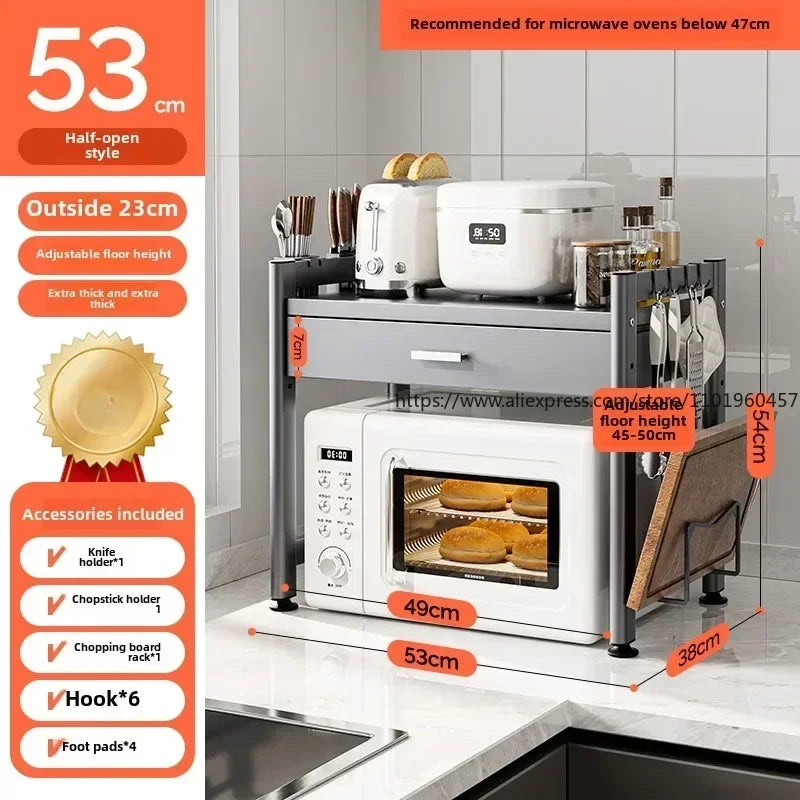 Kitchen Storage Rack Microwave Storage Rack Multi-functional Oven Rice Cooker - Storage Shelf - view 6