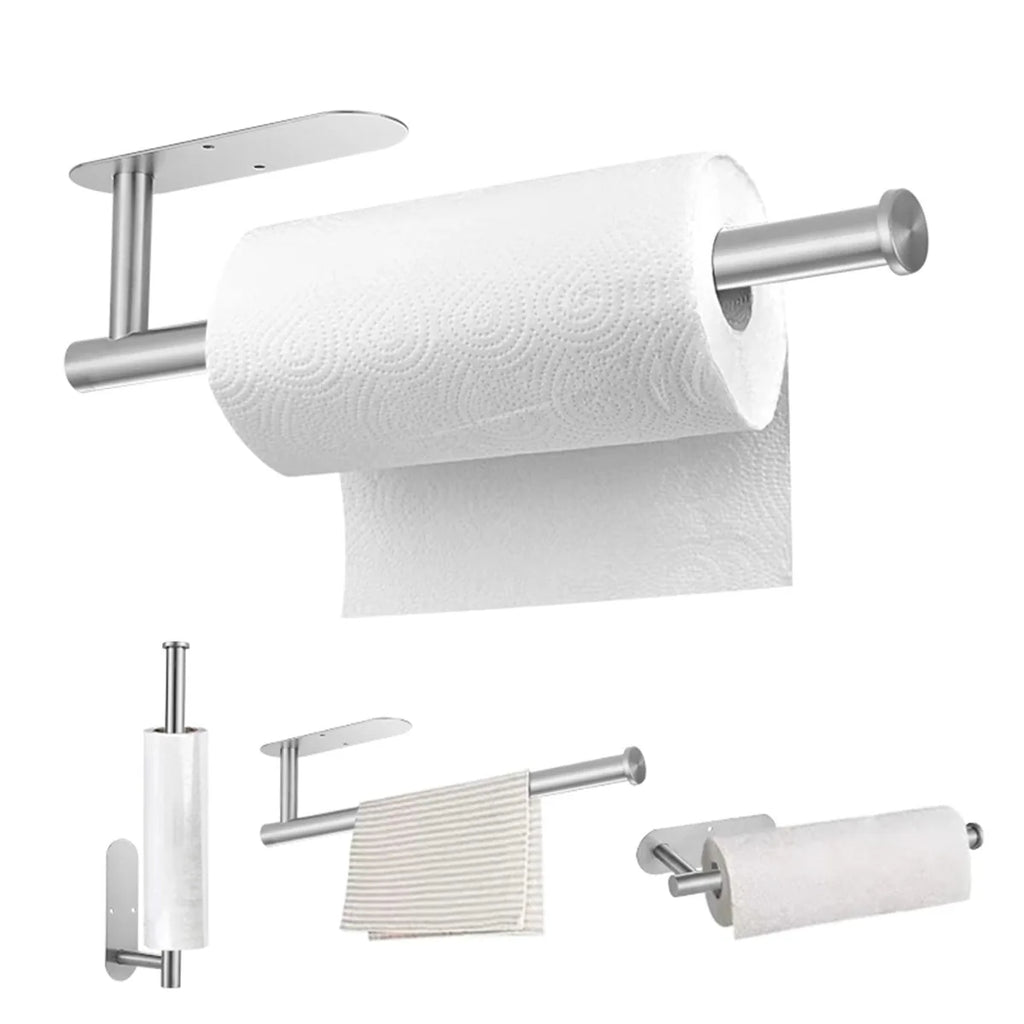 Adhesive Toilet Paper Holder Stainless Steel Tissue Hanger Waterproof Toilet Paper - Organizer - view 5