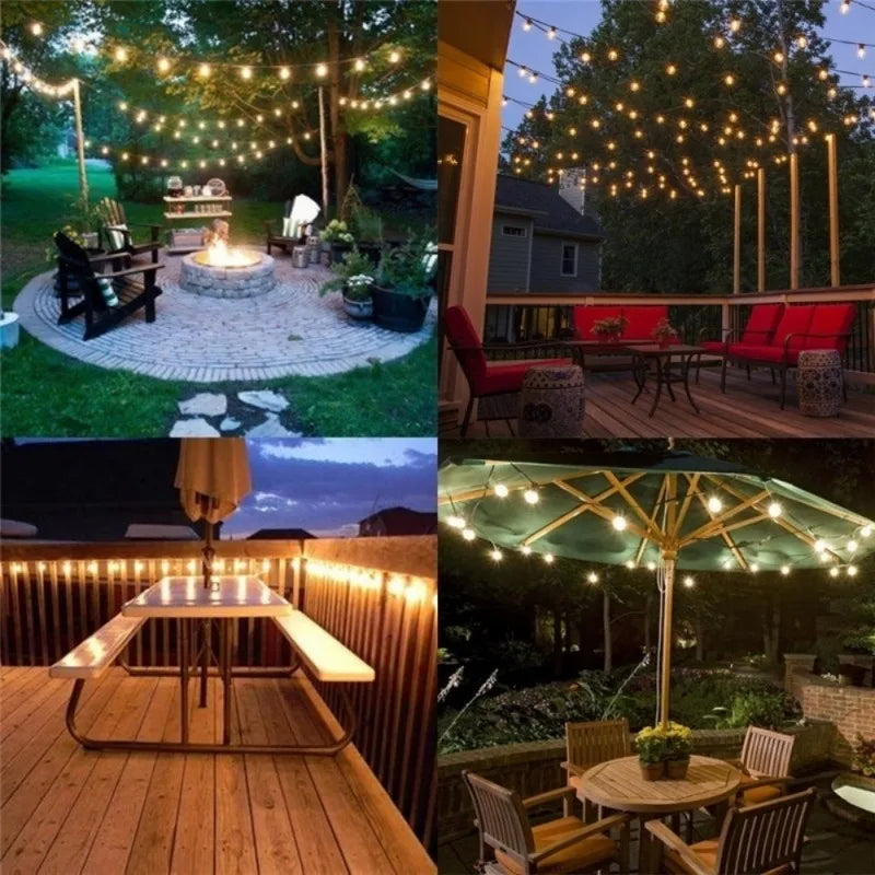 10M Ball LED String Lights Outdoor Ball Chain Lights Garland Lights Bulb Fairy Lights - Lighting - view 6