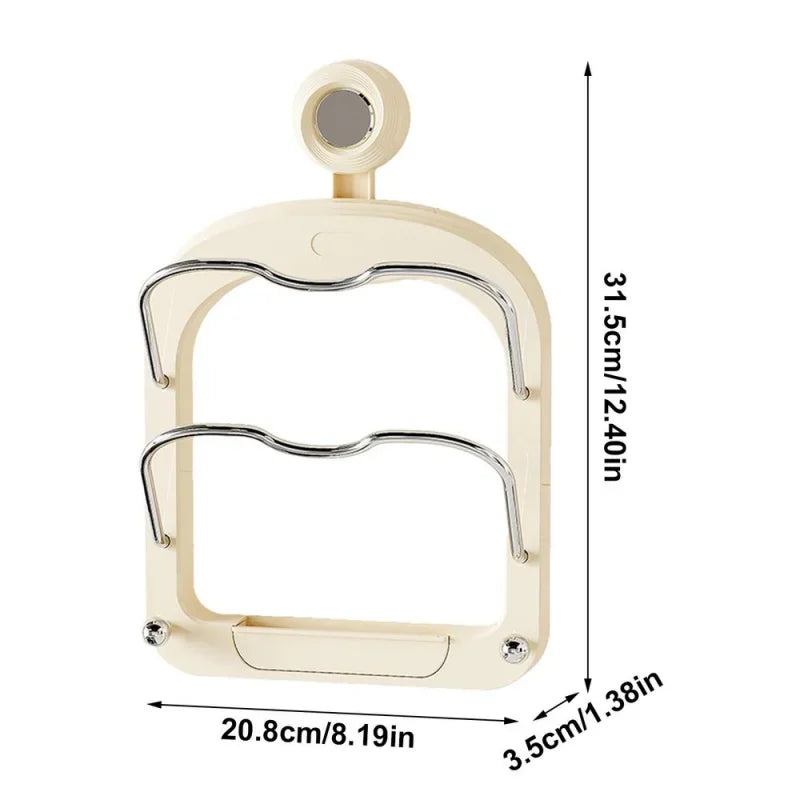 Kitchen Organizer Rack Wall Hanging Pot Cover Rack Multilayer Pot Lid Metal - Cabinet Organizer - view 6