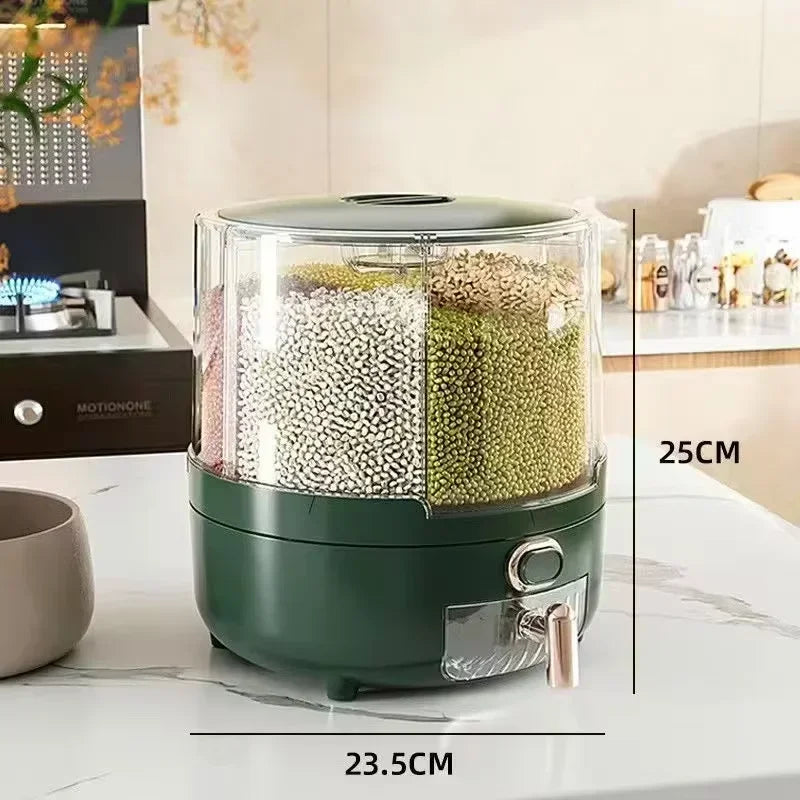 Bucket Household Rotating Sealed Insect-proof And Moisture-proof Grain Box Kitchen Six - Home Improvement - view 7